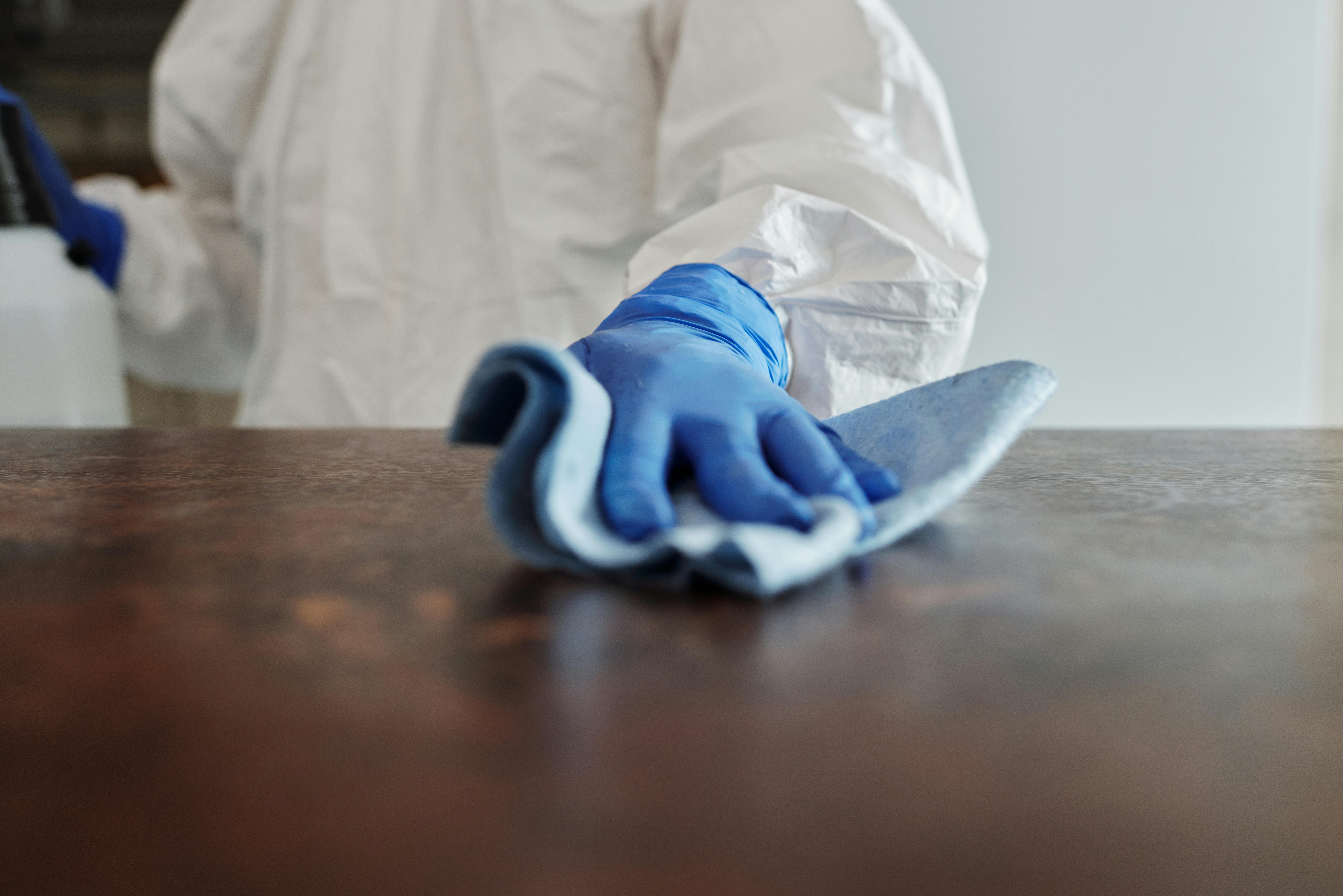 cleaning tables
